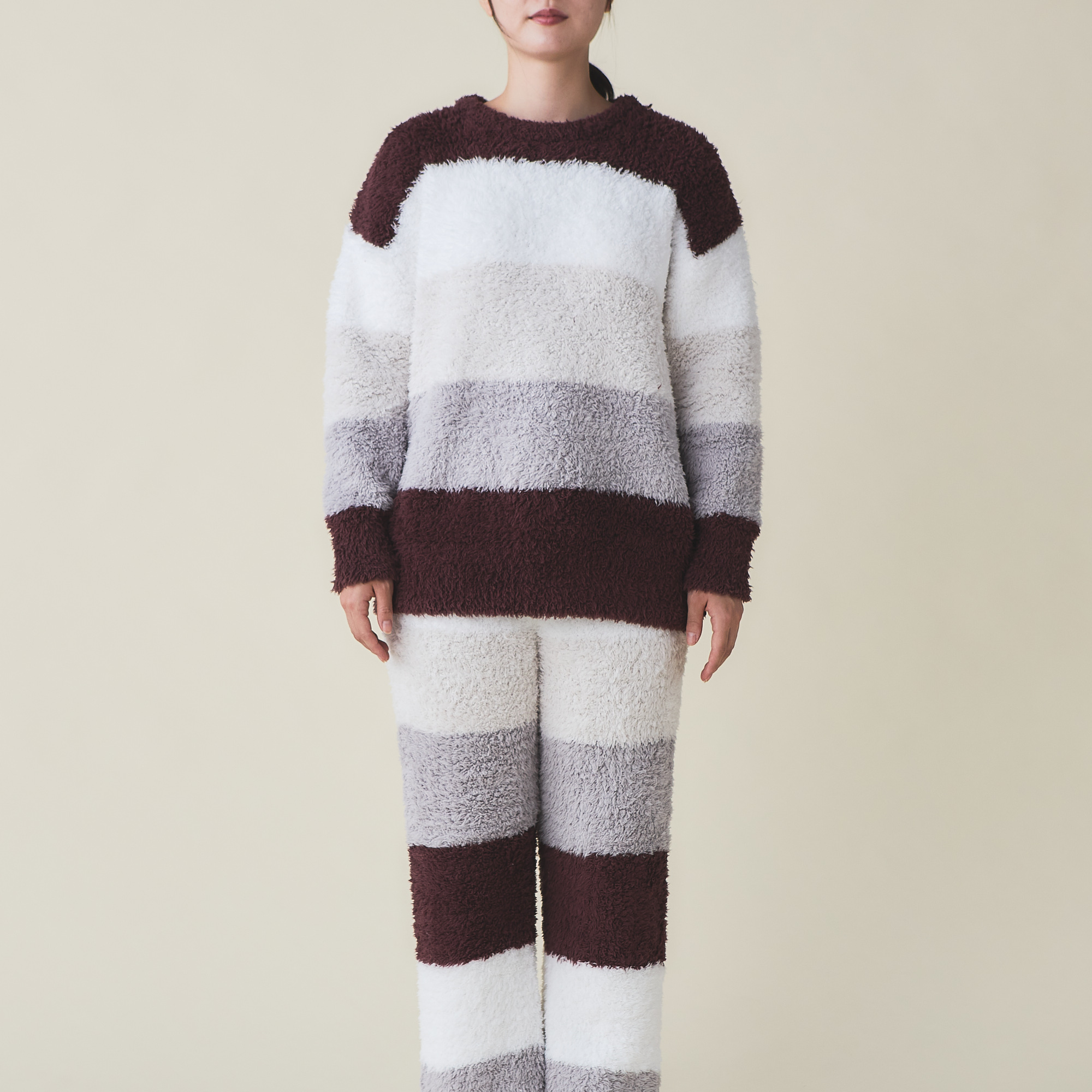 【WOMEN】リサイクルジェラート4BD プルオーバー&ロングパンツセット