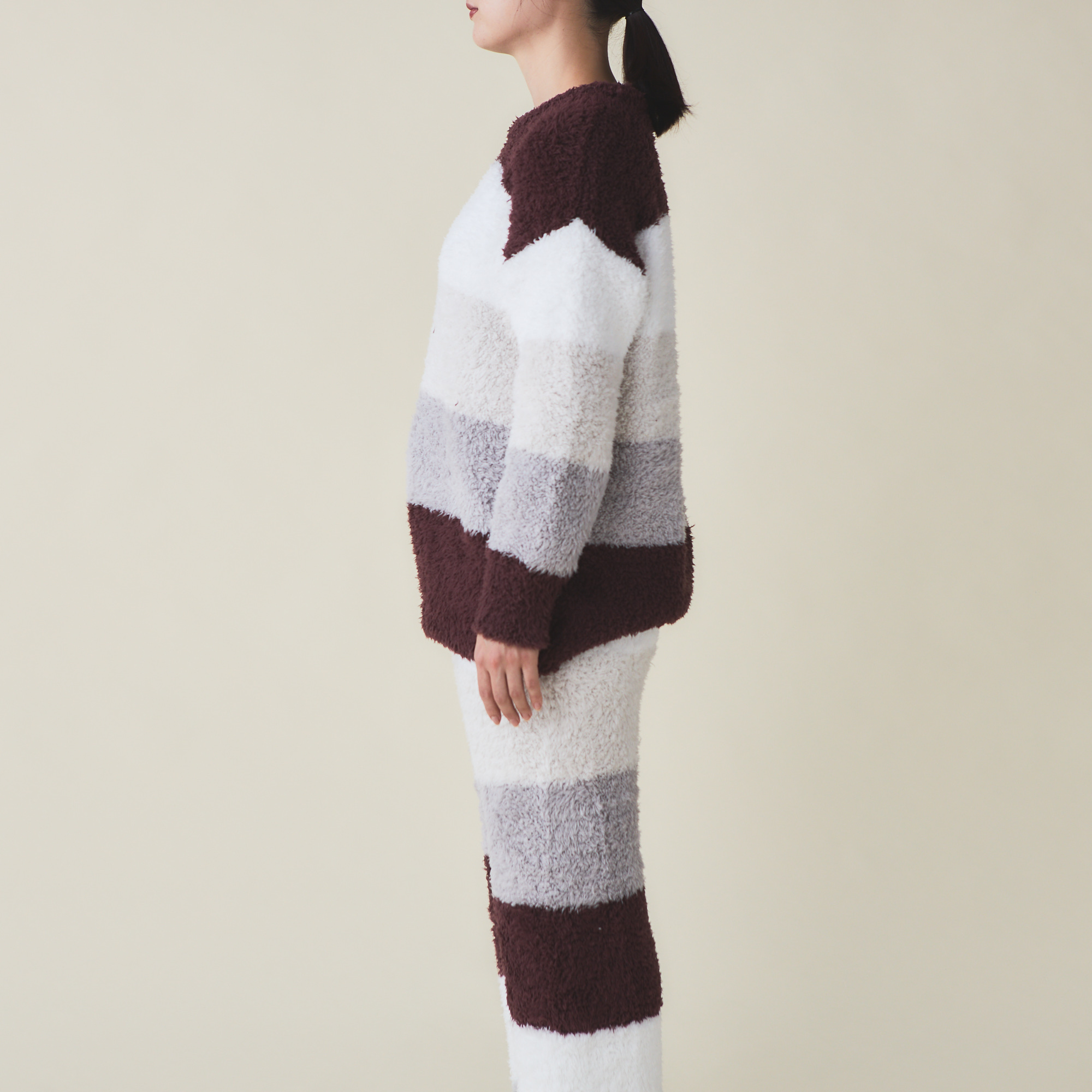 【WOMEN】リサイクルジェラート4BD プルオーバー&ロングパンツセット