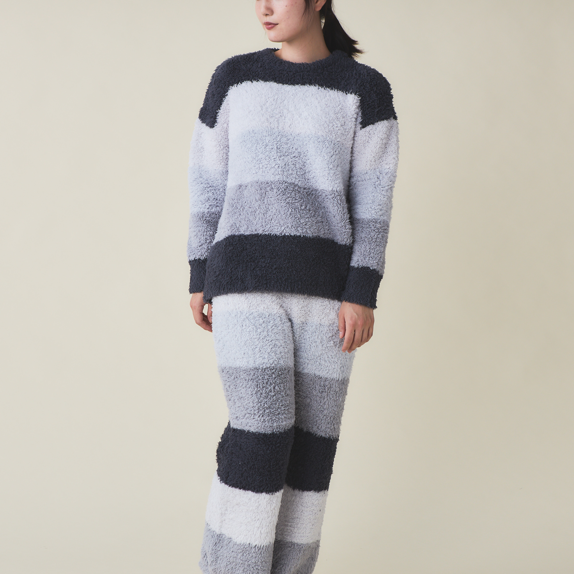 【WOMEN】リサイクルジェラート4BD プルオーバー&ロングパンツセット