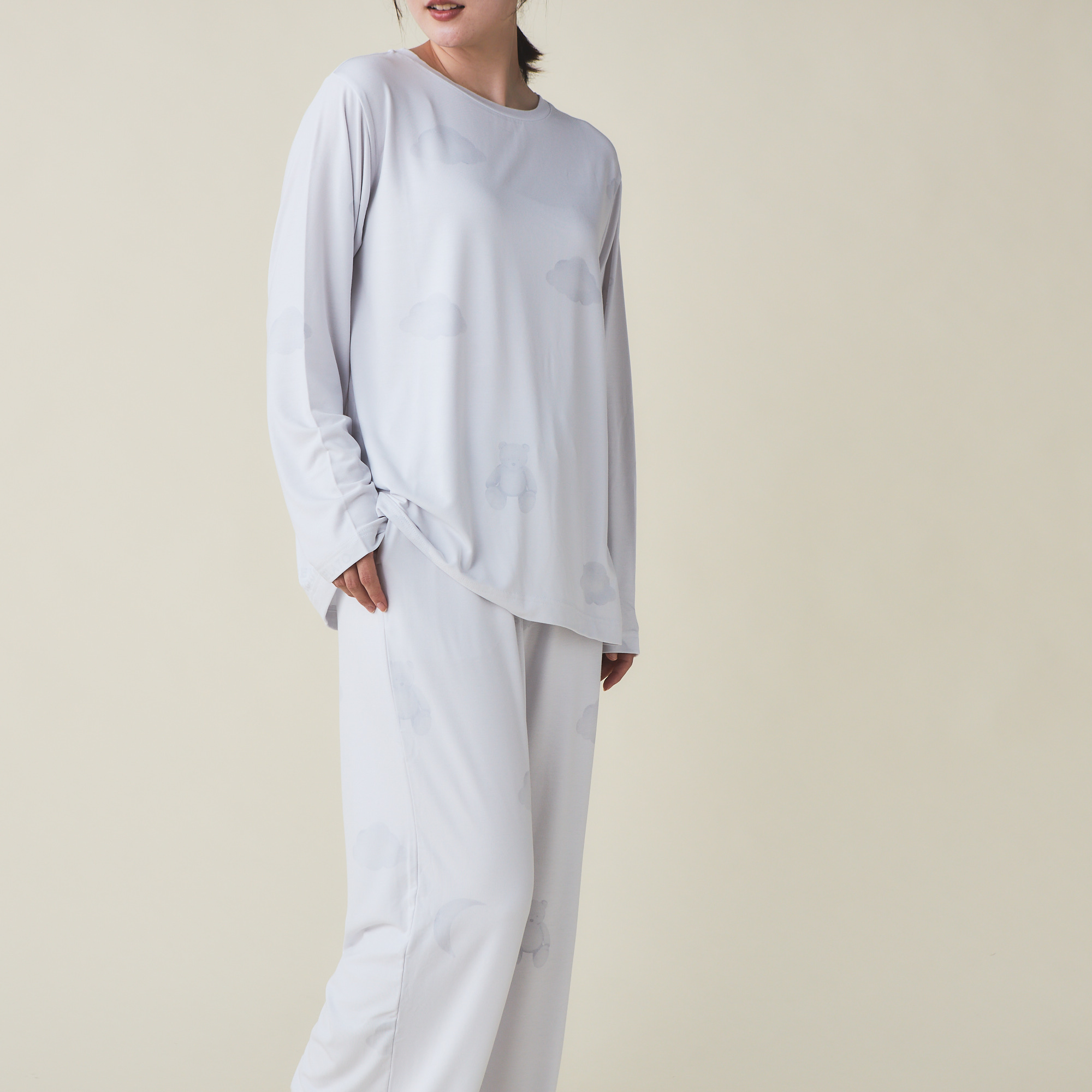 【WOMEN】ワントーンモチーフ柄　上下セット