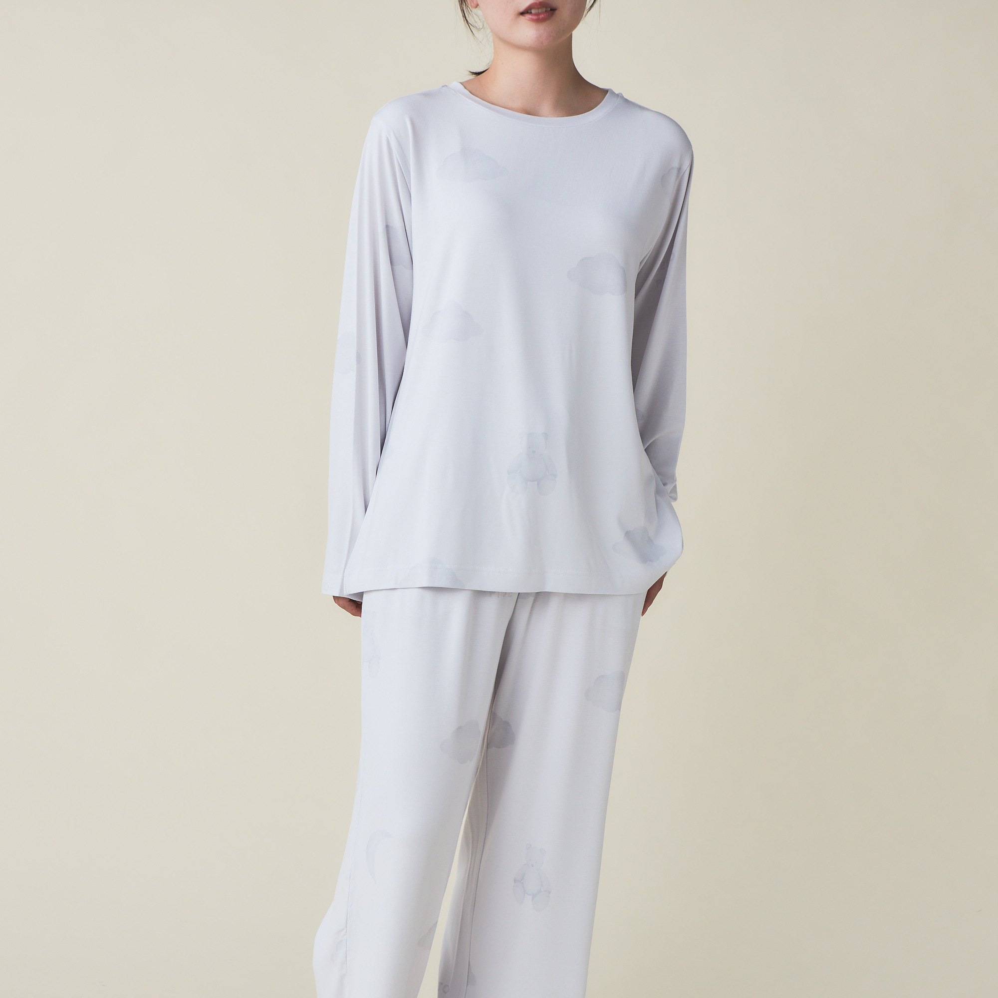 【WOMEN】ワントーンモチーフ柄　上下セット