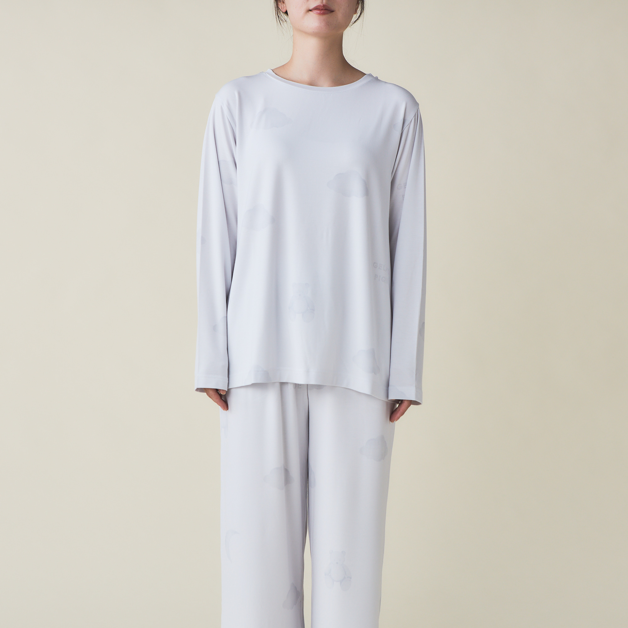 【WOMEN】ワントーンモチーフ柄　上下セット