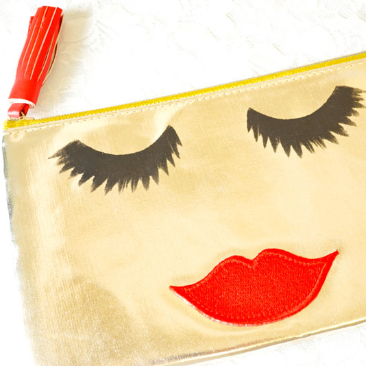 Gold beautiful Lade Make Up Bag