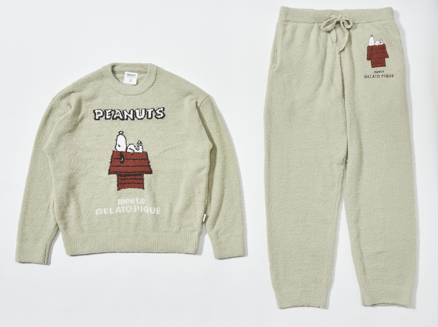 【HOMME】【SNOOPY】ベビモコJQD　プルオーバー＆ロングパンツセット