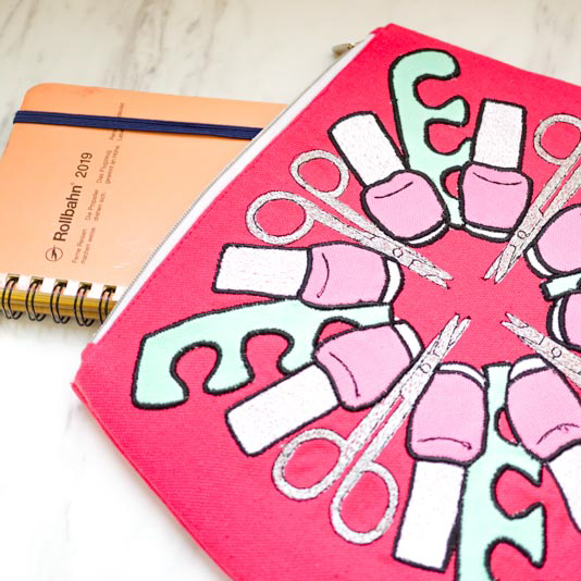 manicure mania bag hot pink