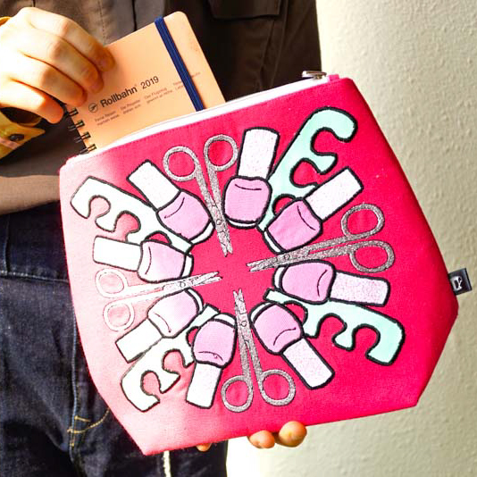 manicure mania bag hot pink