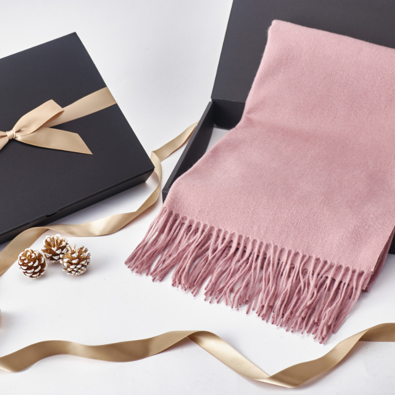 dunhill カシミア 100% ロゴ 刺繍 マフラー カシミヤ ダンヒル 冷え 赤