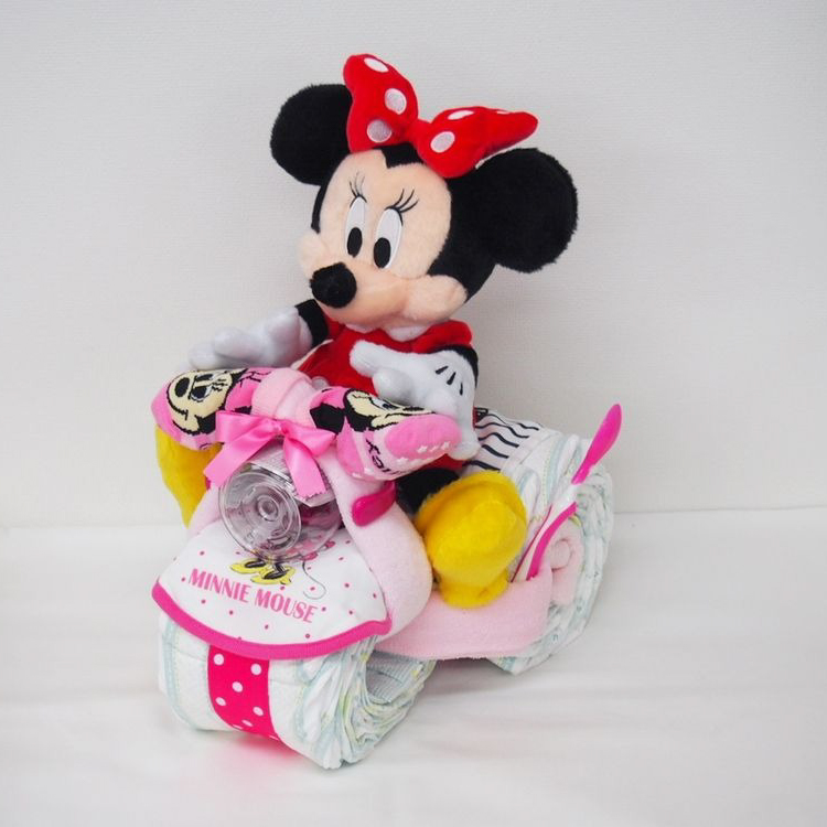 ディズニーおむつバイク　ミッキー＆ミニー出産祝いギフト