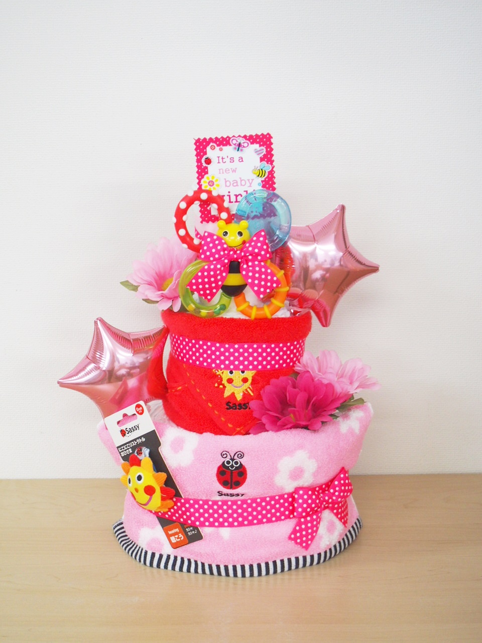 出産祝いギフトサッシーポップキャンディsassyおむつケーキ