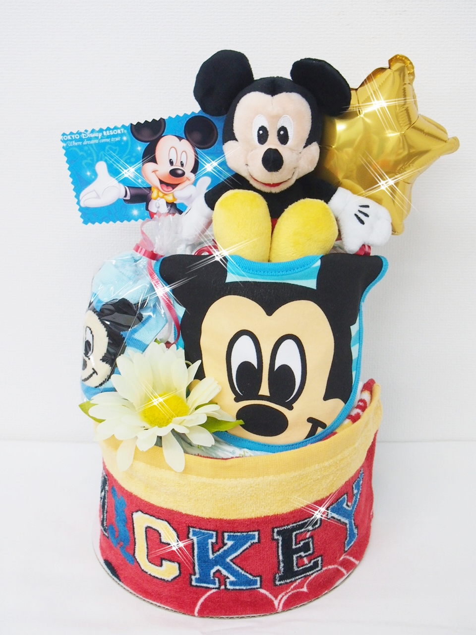 2段ディズニーおむつケーキミッキー＆ミニー出産祝いギフト