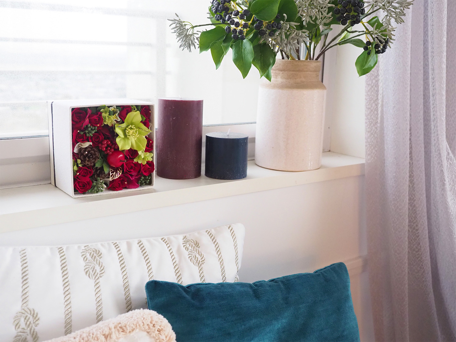 冬のフラワーボックス