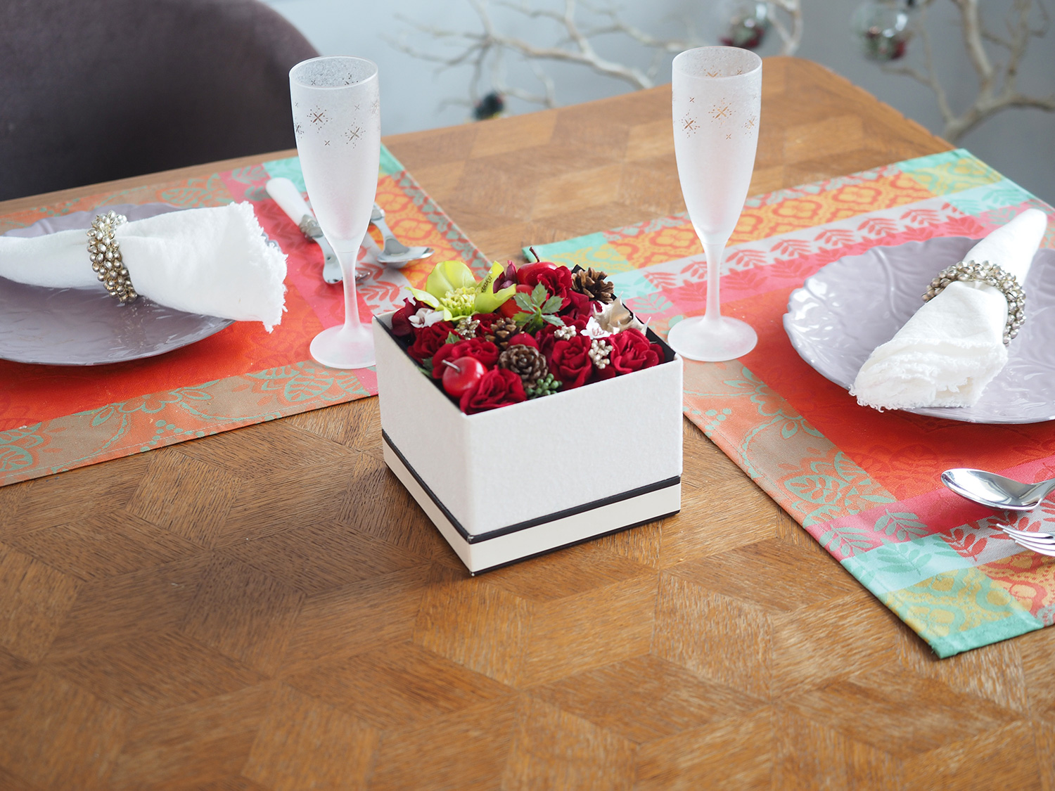 冬のフラワーボックス