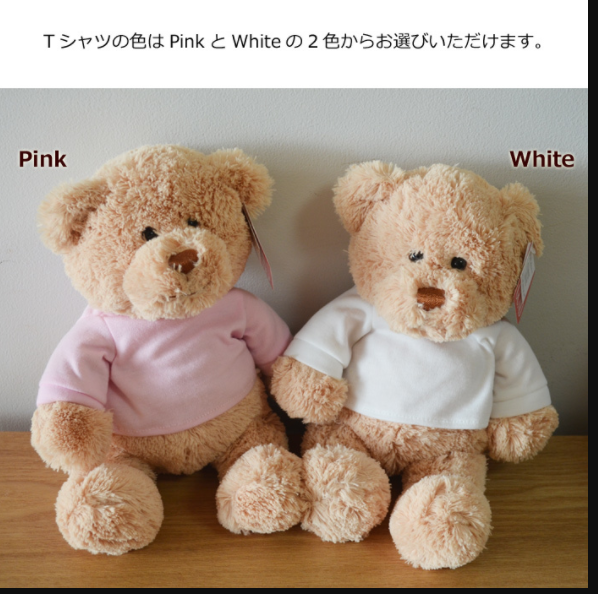 寄せ書きTシャツベアぬいぐるみ