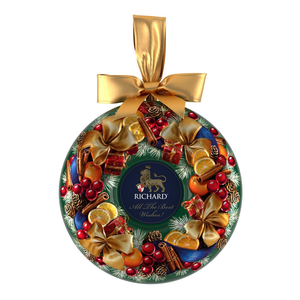 【クリスマス】リチャード　「クリスマスリース」缶入り紅茶　