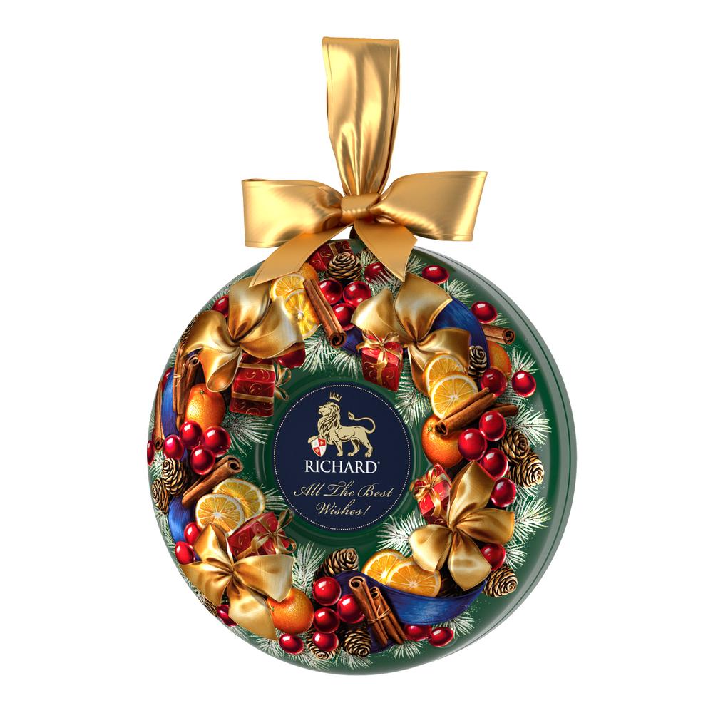 【クリスマス】リチャード　「クリスマスリース」缶入り紅茶　