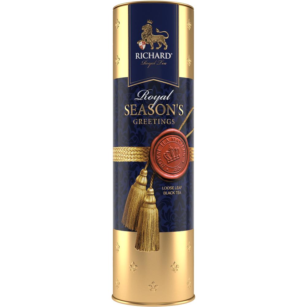 【クリスマス】リチャード「ロイヤル・シーズンズグリーティング」巻物型缶入りセイロン紅茶
