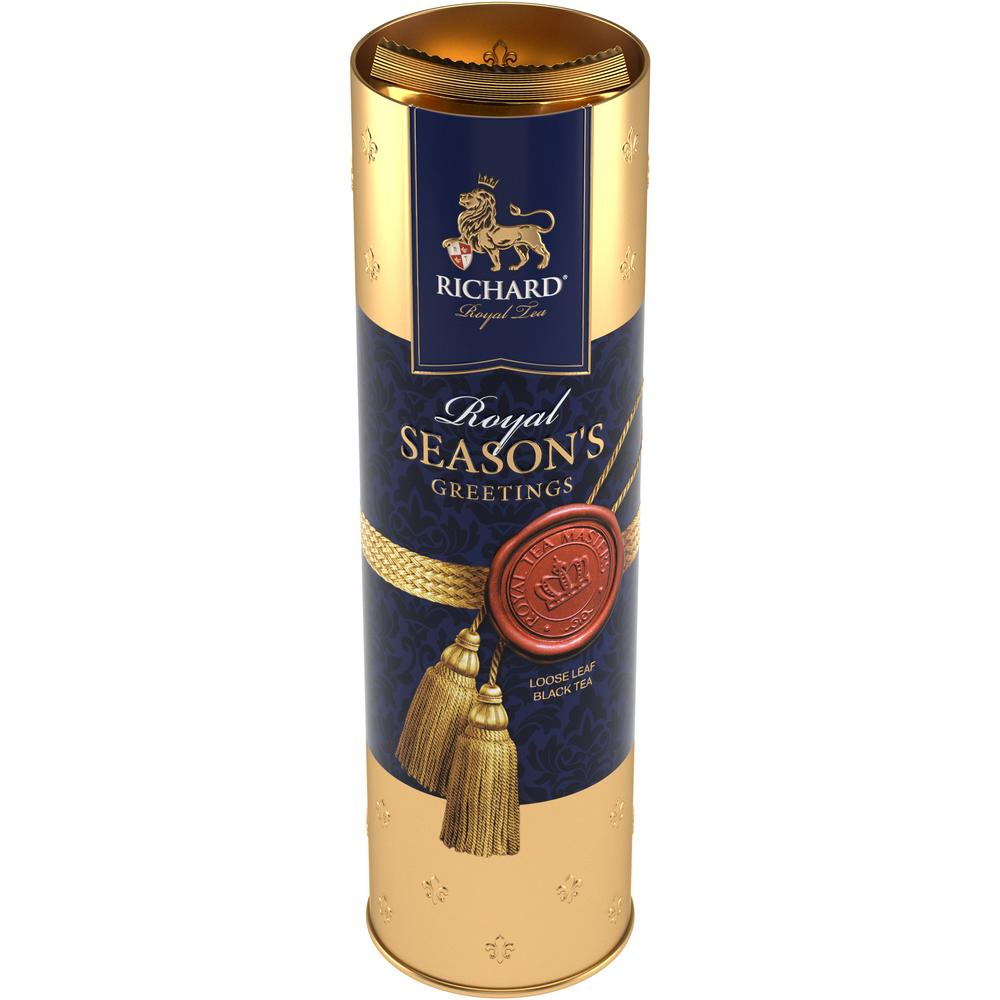 【クリスマス】リチャード「ロイヤル・シーズンズグリーティング」巻物型缶入りセイロン紅茶