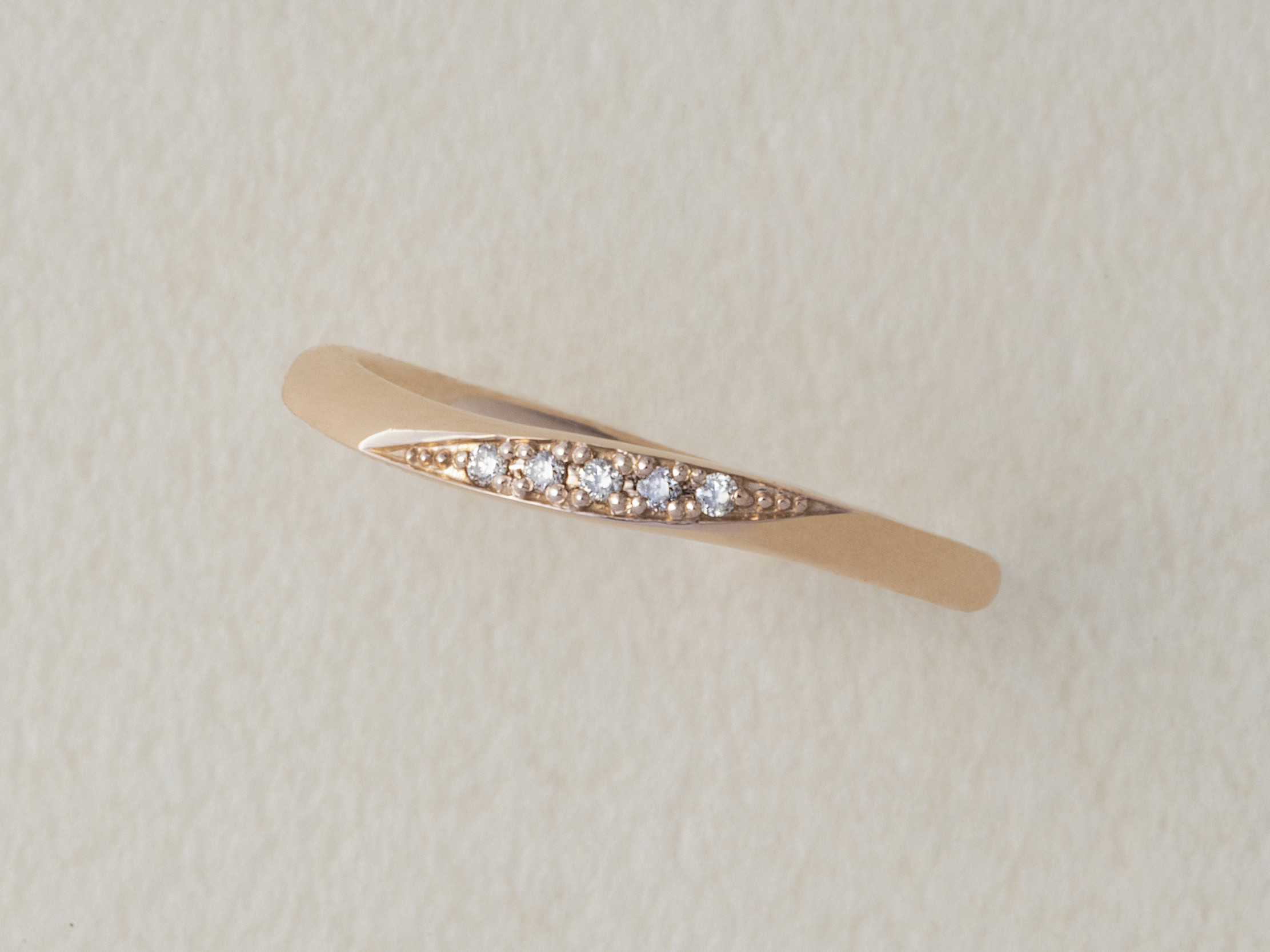 【レディス/ペア】K10ピンクゴールド ダイヤモンドリング