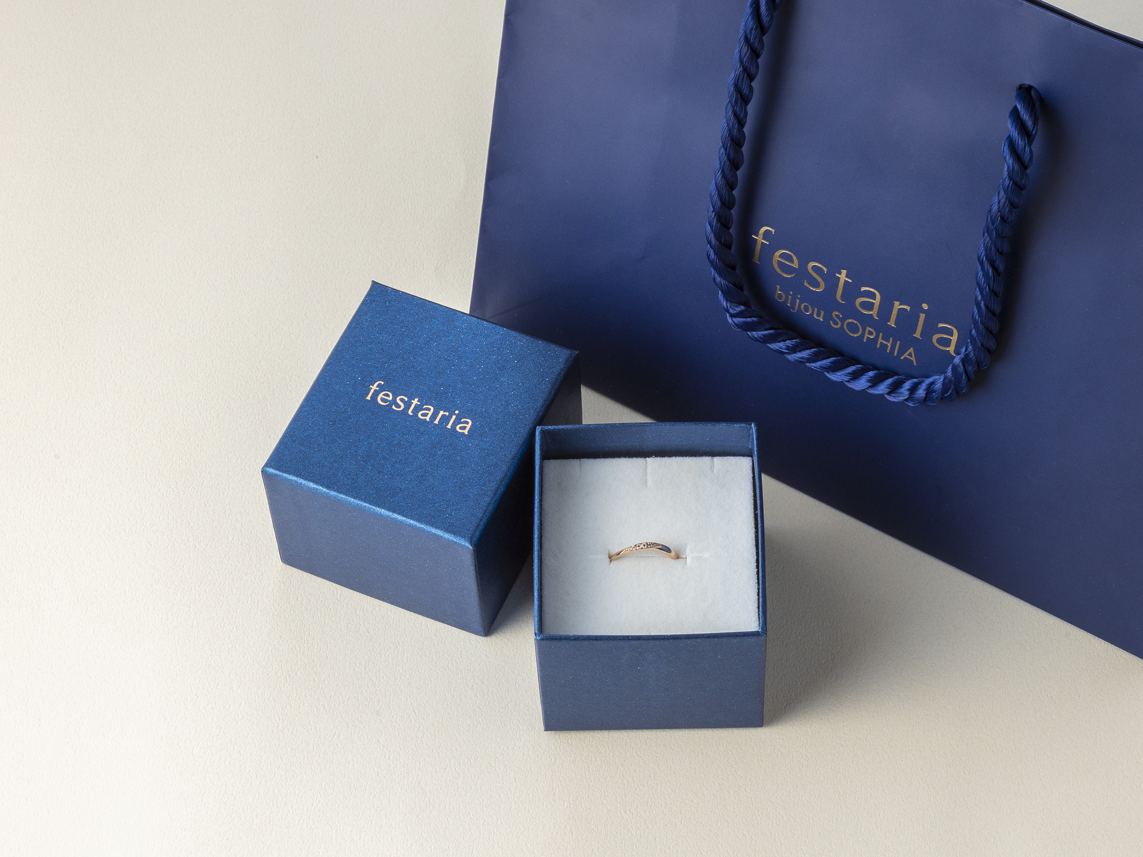 【レディス/ペア】K10ピンクゴールド ダイヤモンドリング