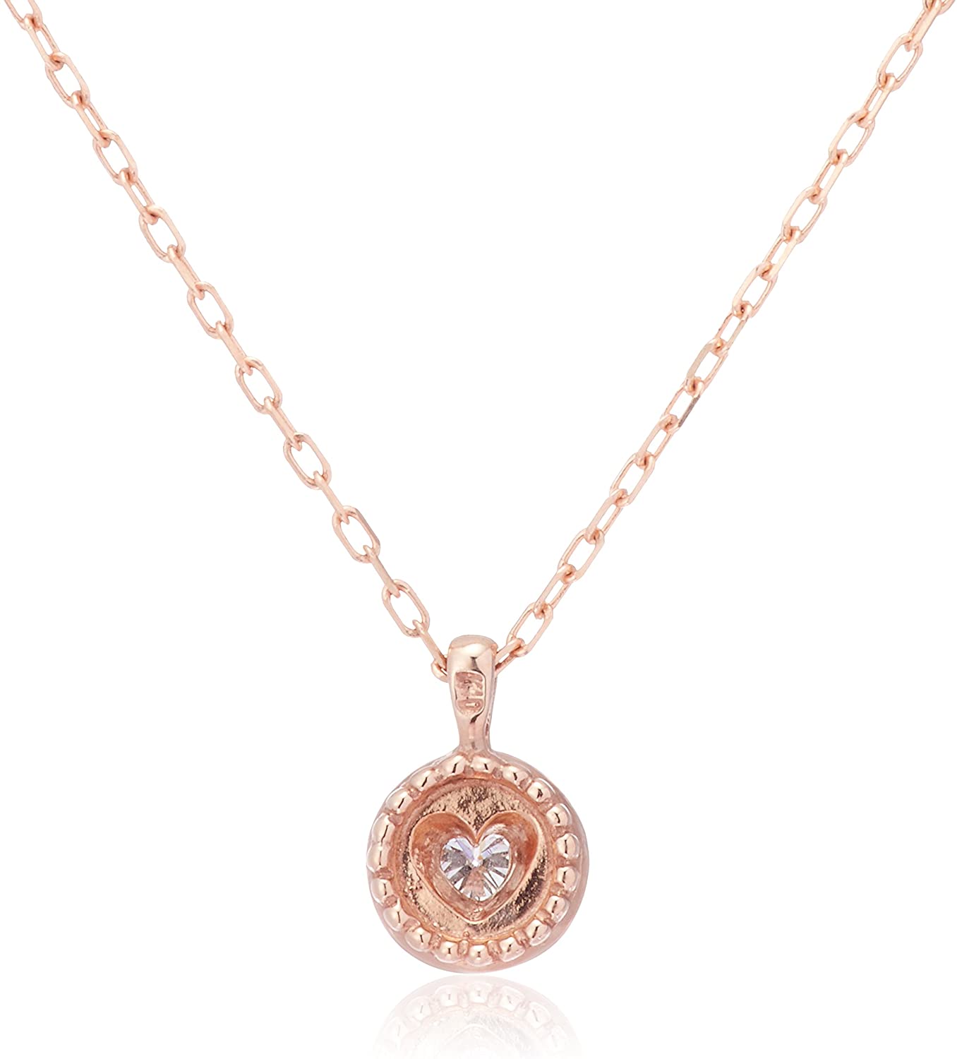 【誕生石ジュエリー】K10ピンクゴールド キュービック ペンダント