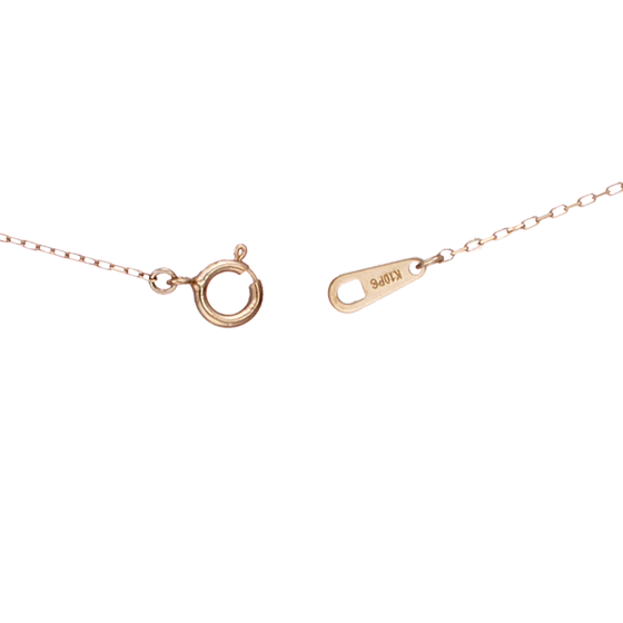 【誕生石ジュエリー】K10ピンクゴールド キュービック ペンダント