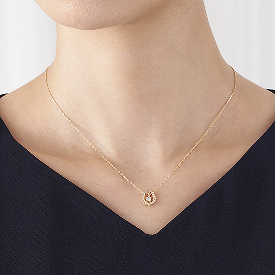 K18イエローゴールド Wish upon a star ダイヤモンド ペンダント【WISH ME LUCK】