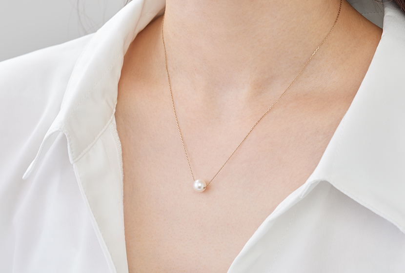 10金 花珠パールゴールドネックレス