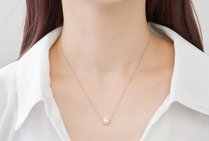 10金 花珠パールゴールドネックレス