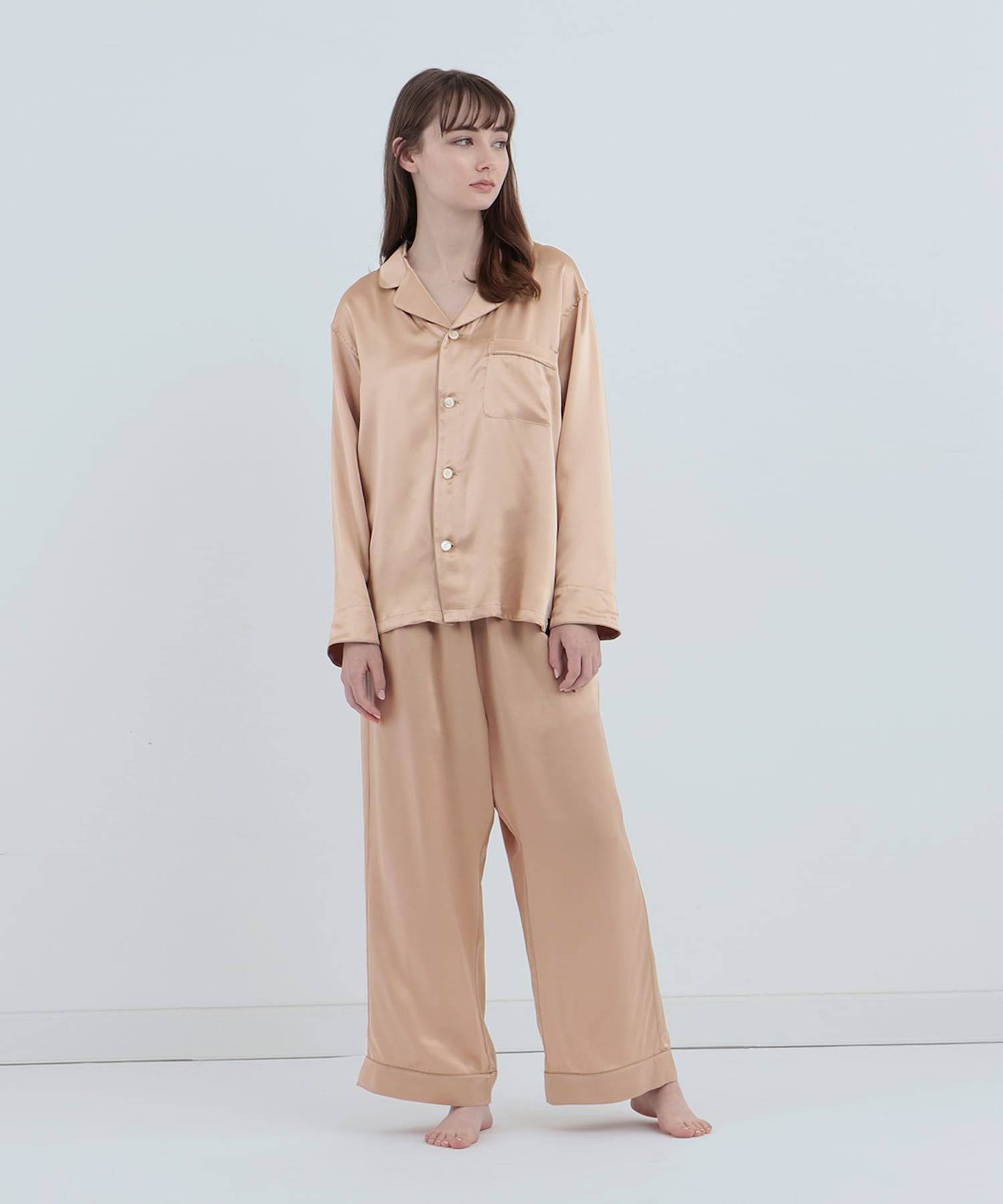 【セットアップ】シルクパジャマ 
