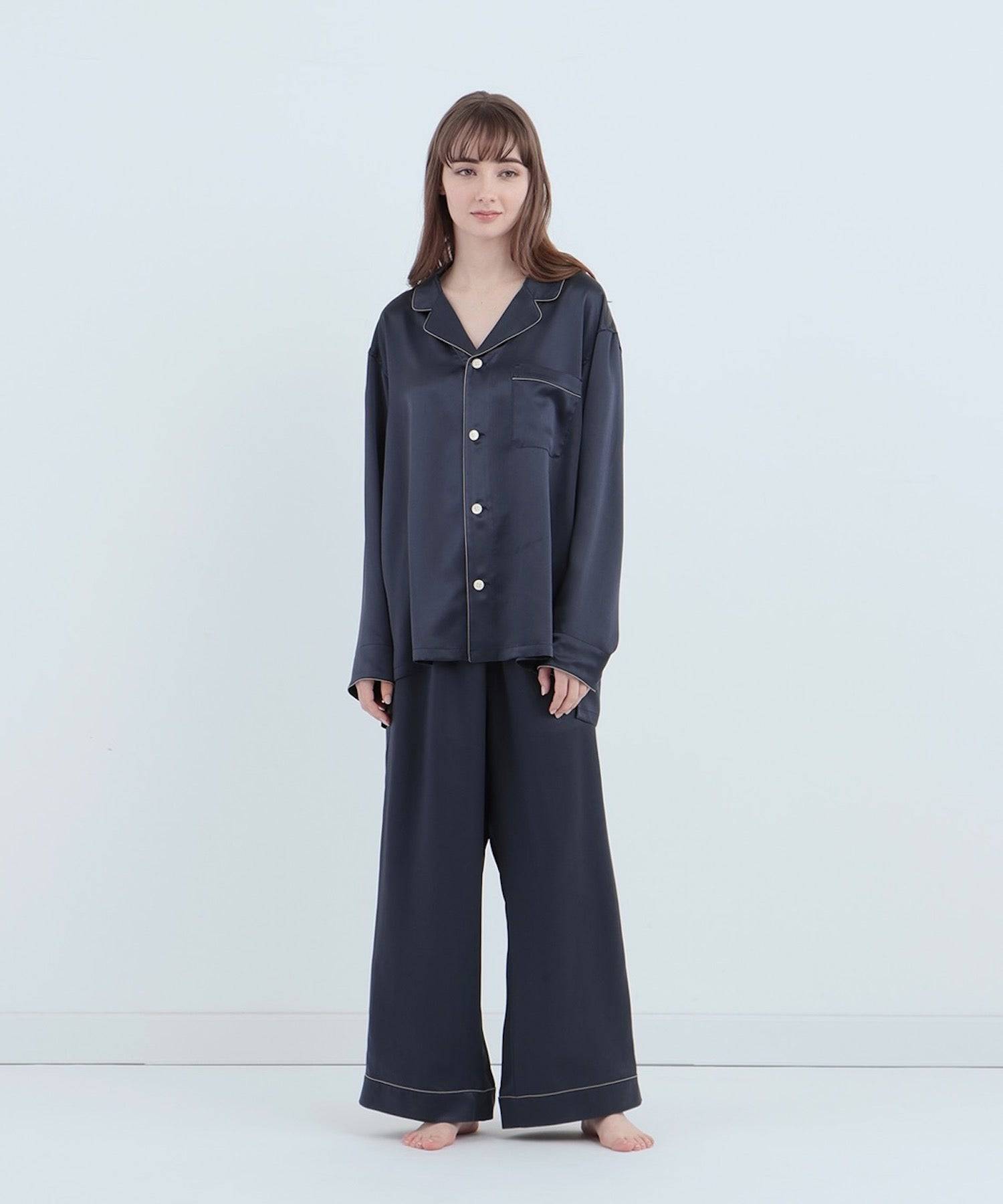 【セットアップ】シルクパジャマ 