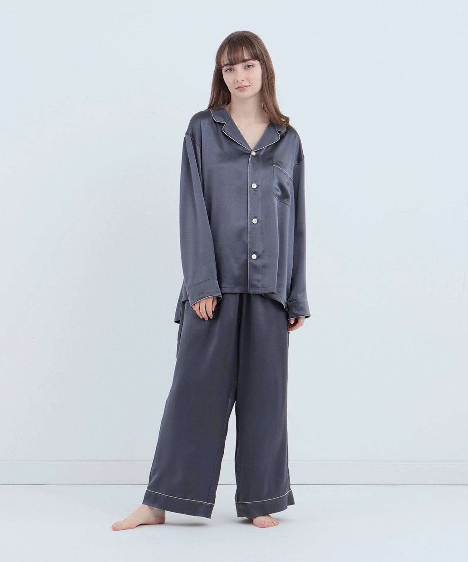 【セットアップ】シルクパジャマ 
