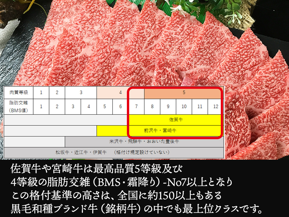 佐賀牛 宮崎牛 A5 特上 カルビ 300g(１～2人前）