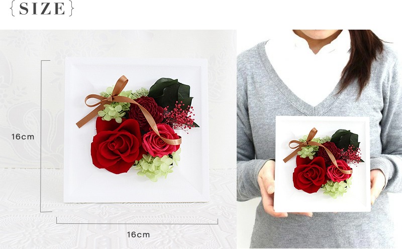 2Wayウォールフラワー「Rose Leaf」 プリザーブドフラワー