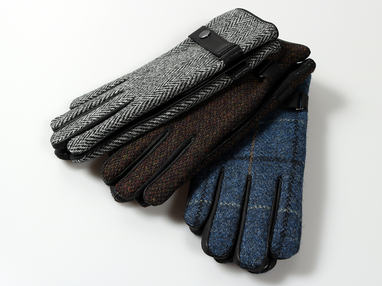 ウール100％生地使用 タッチパネル対応 メンズグローブ
