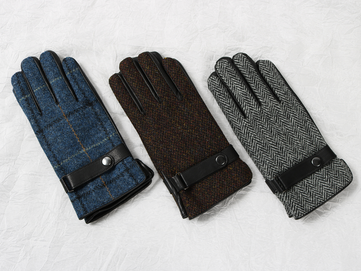 ウール100％生地使用 タッチパネル対応 メンズグローブ