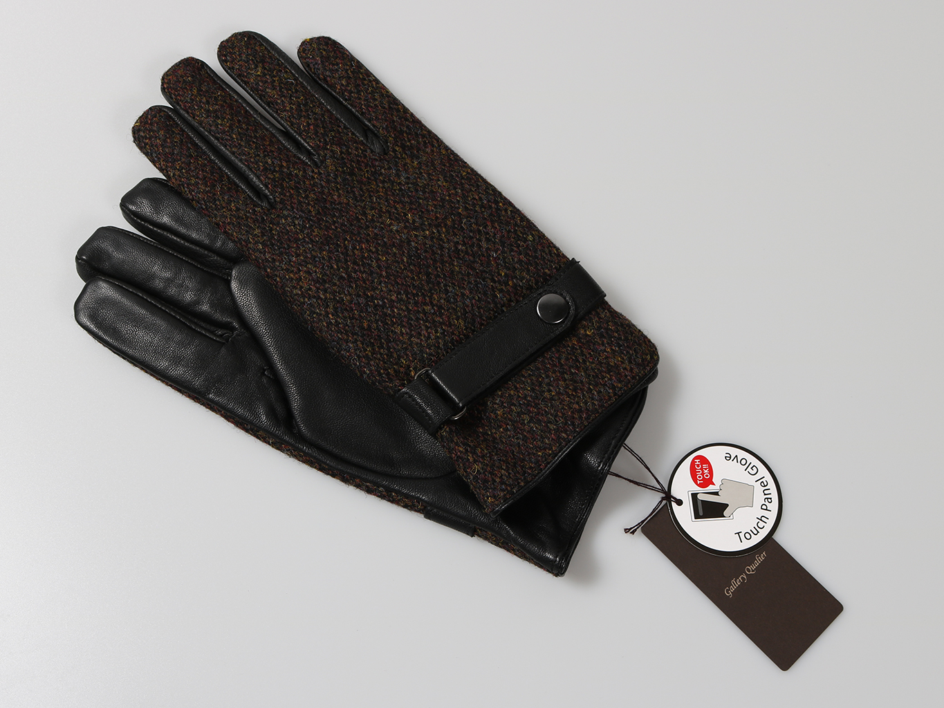 ウール100％生地使用 タッチパネル対応 メンズグローブ