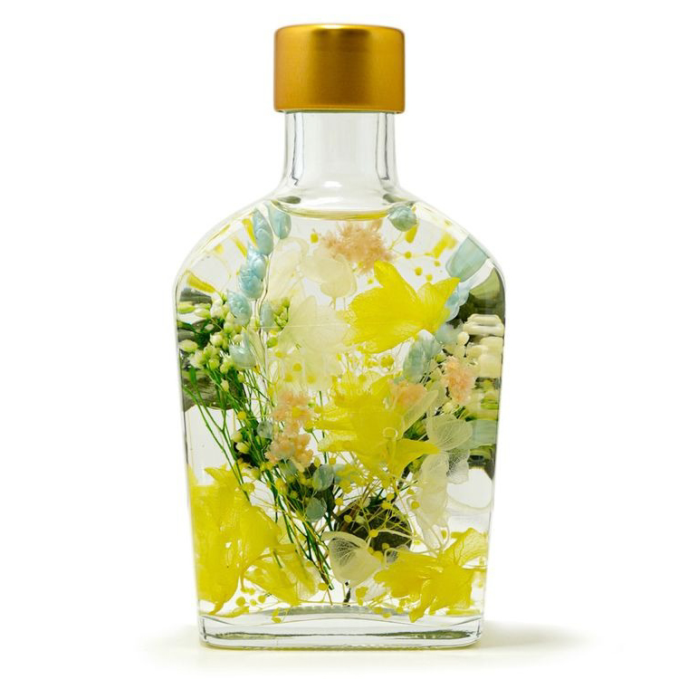 ◆ハーバリウム　248　　ダークグレーのバラのエレガントbottle*.:。 ◇ハーバリウム 248 ダークグレーのバラのエレガントbottle