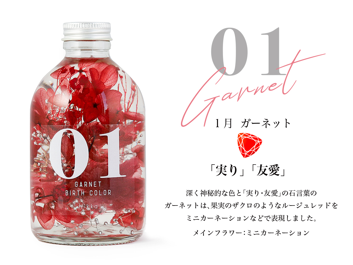 ハーバリウムBIRTH COLOR 誕生石