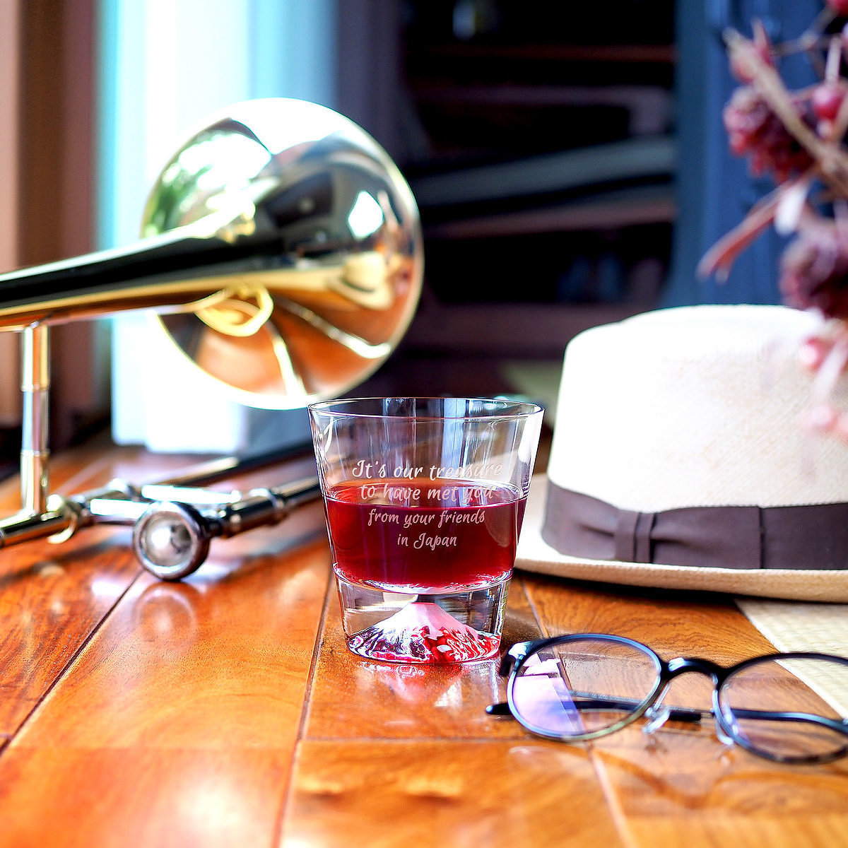 【名入れ】富士山ロックグラス