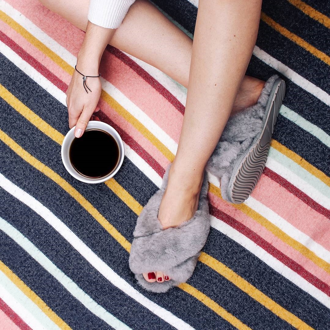 MAYBERRY｜ムートンクロスファースリッパ