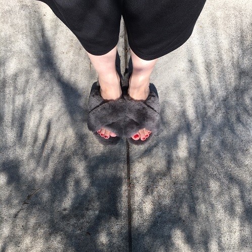 MAYBERRY｜ムートンクロスファースリッパ