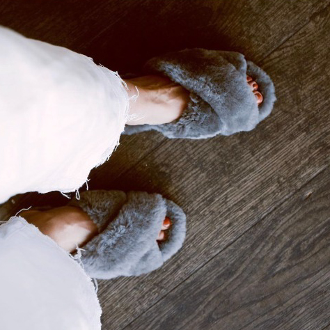 MAYBERRY｜ムートンクロスファースリッパ