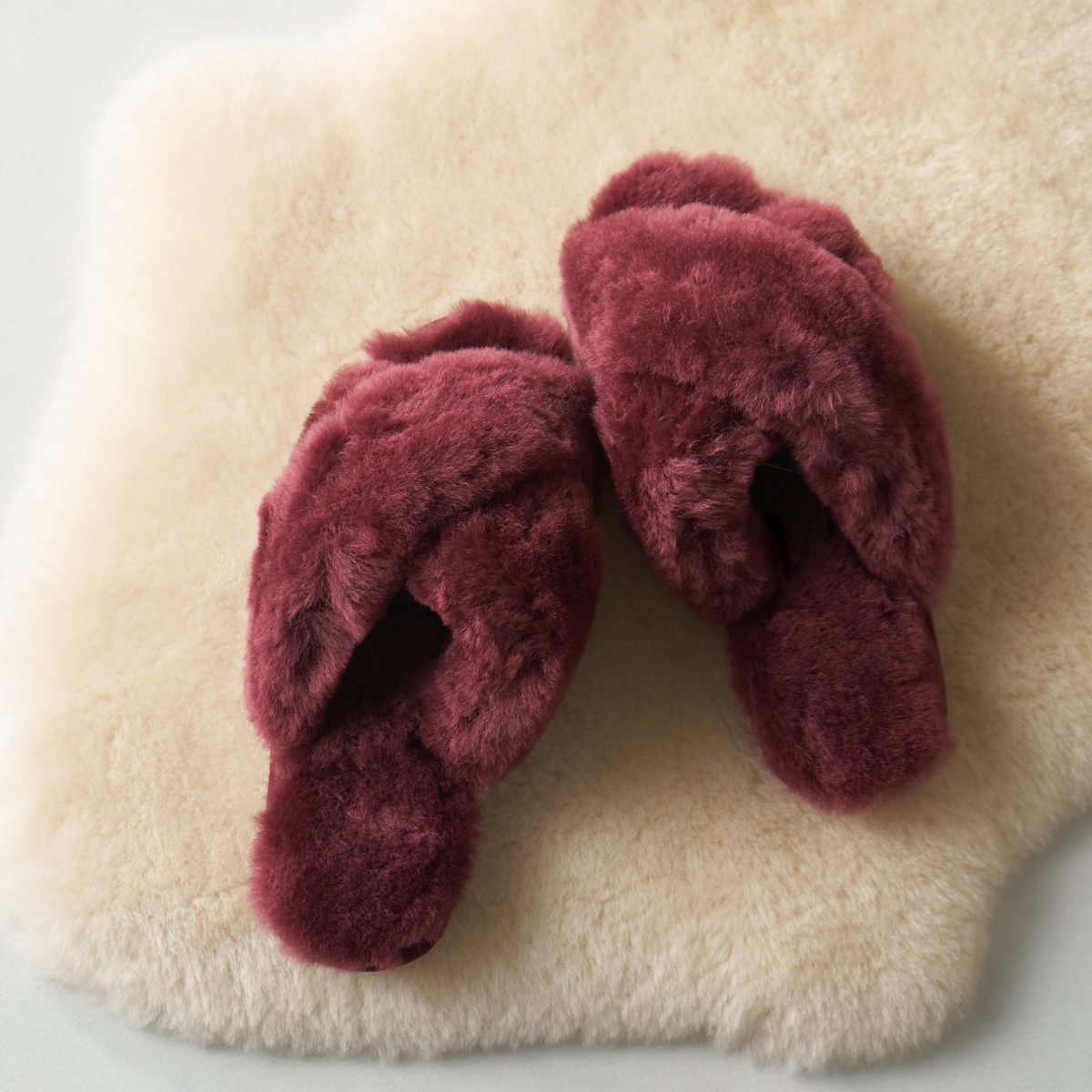 MAYBERRY｜ムートンクロスファースリッパ