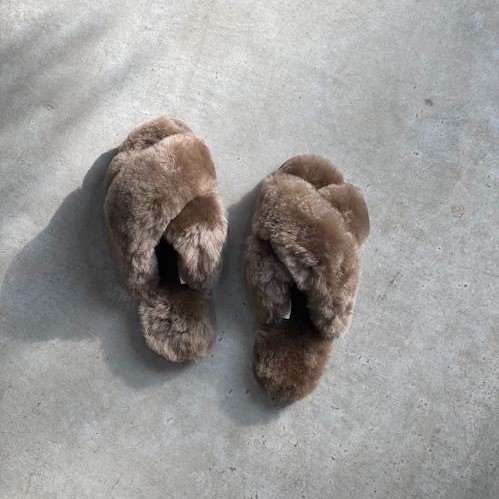 MAYBERRY｜ムートンクロスファースリッパ