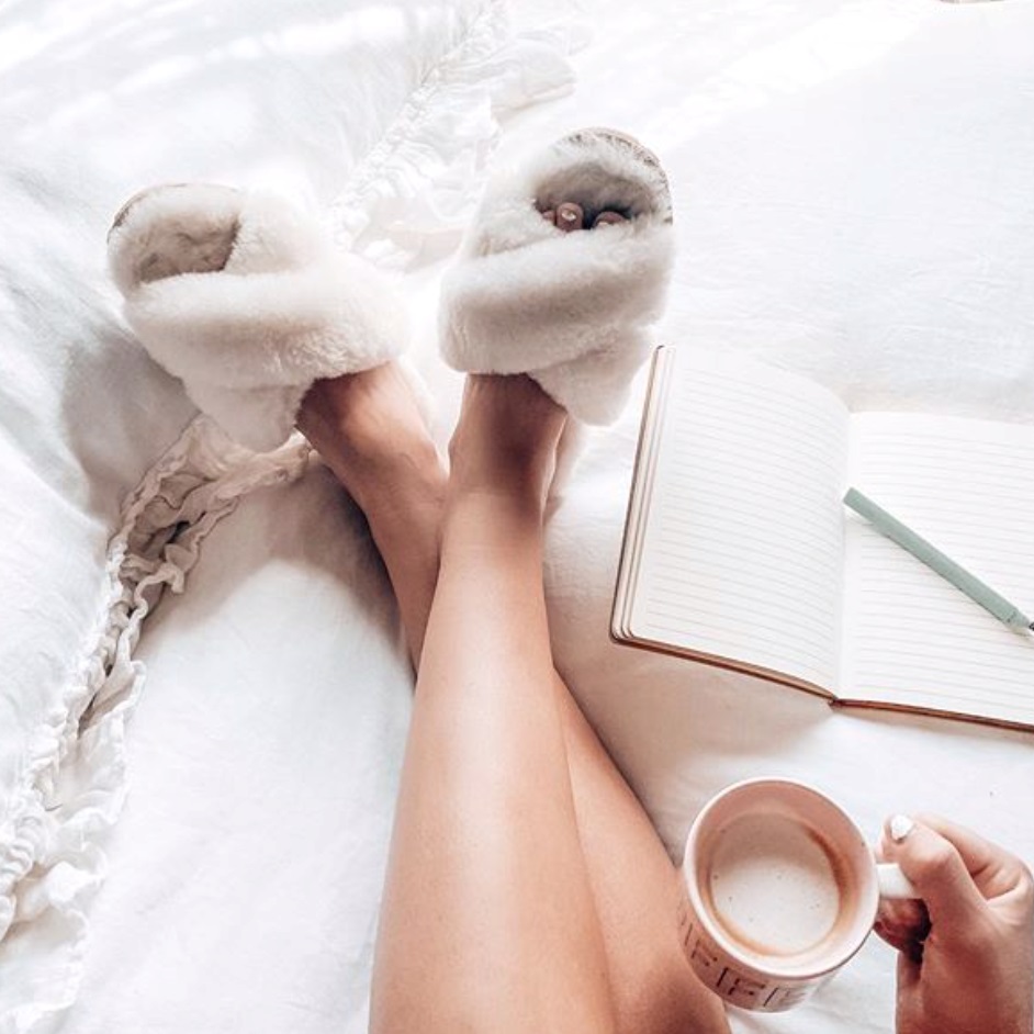 MAYBERRY｜ムートンクロスファースリッパ