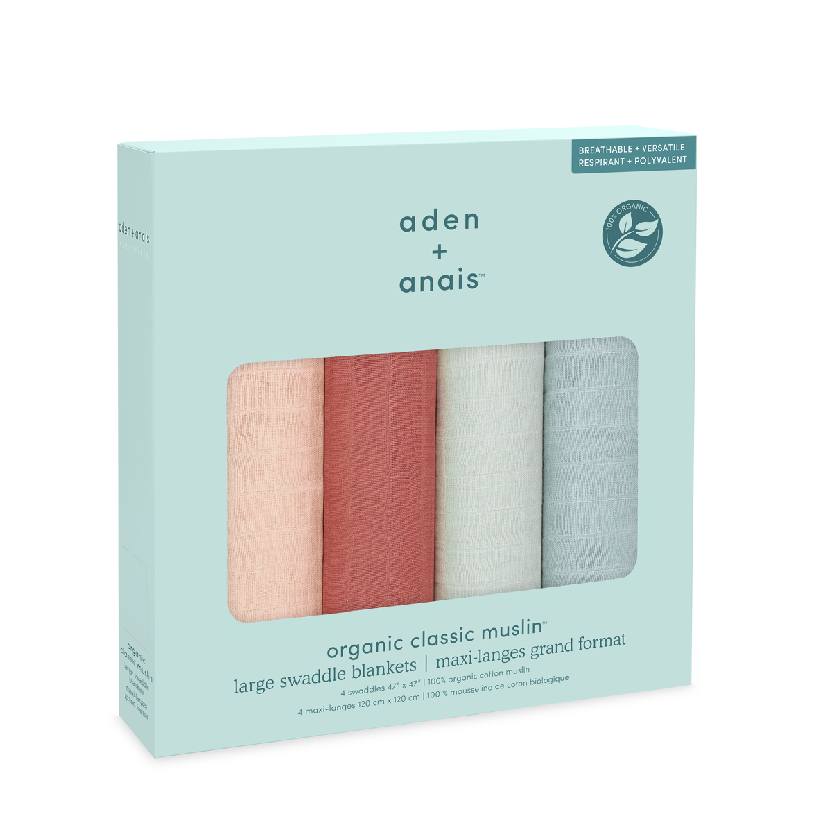 オーガニックスワドル 4枚入り マザーアース