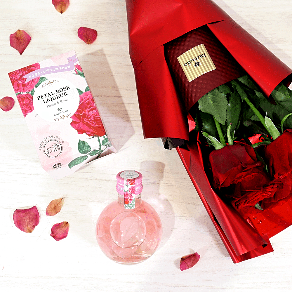 PETAL ROSE LIQUEUR ２本＋２(トゥー) ローズ（本数の意味；告白）セット