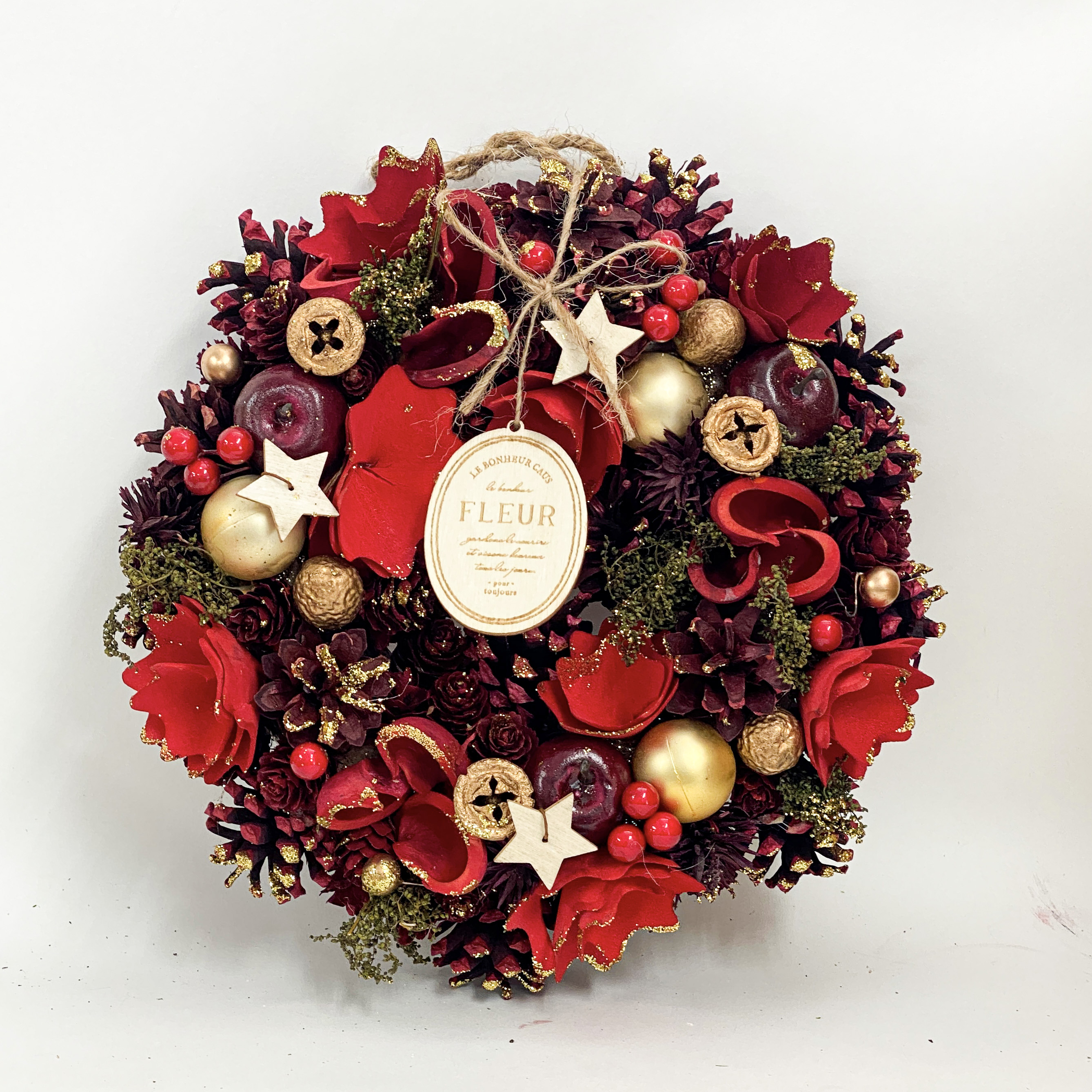 クリスマスリースＭ（ブライトレッド）