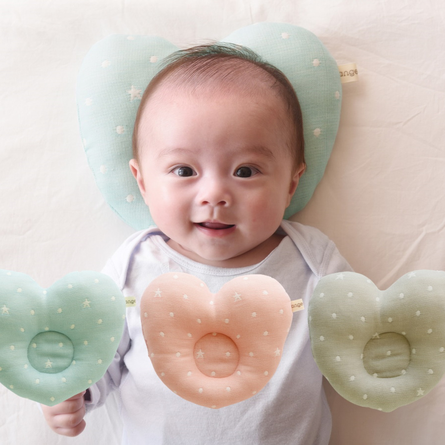 6重ガーゼ ベビー枕 ハート