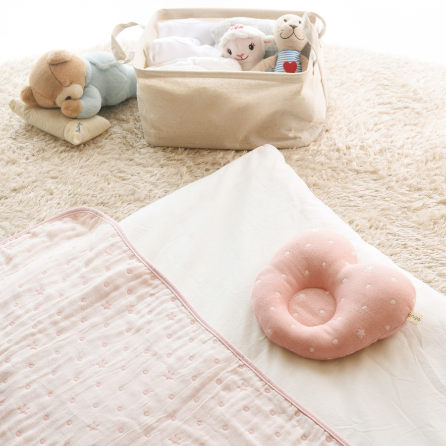 6重ガーゼ ベビー枕 ハート